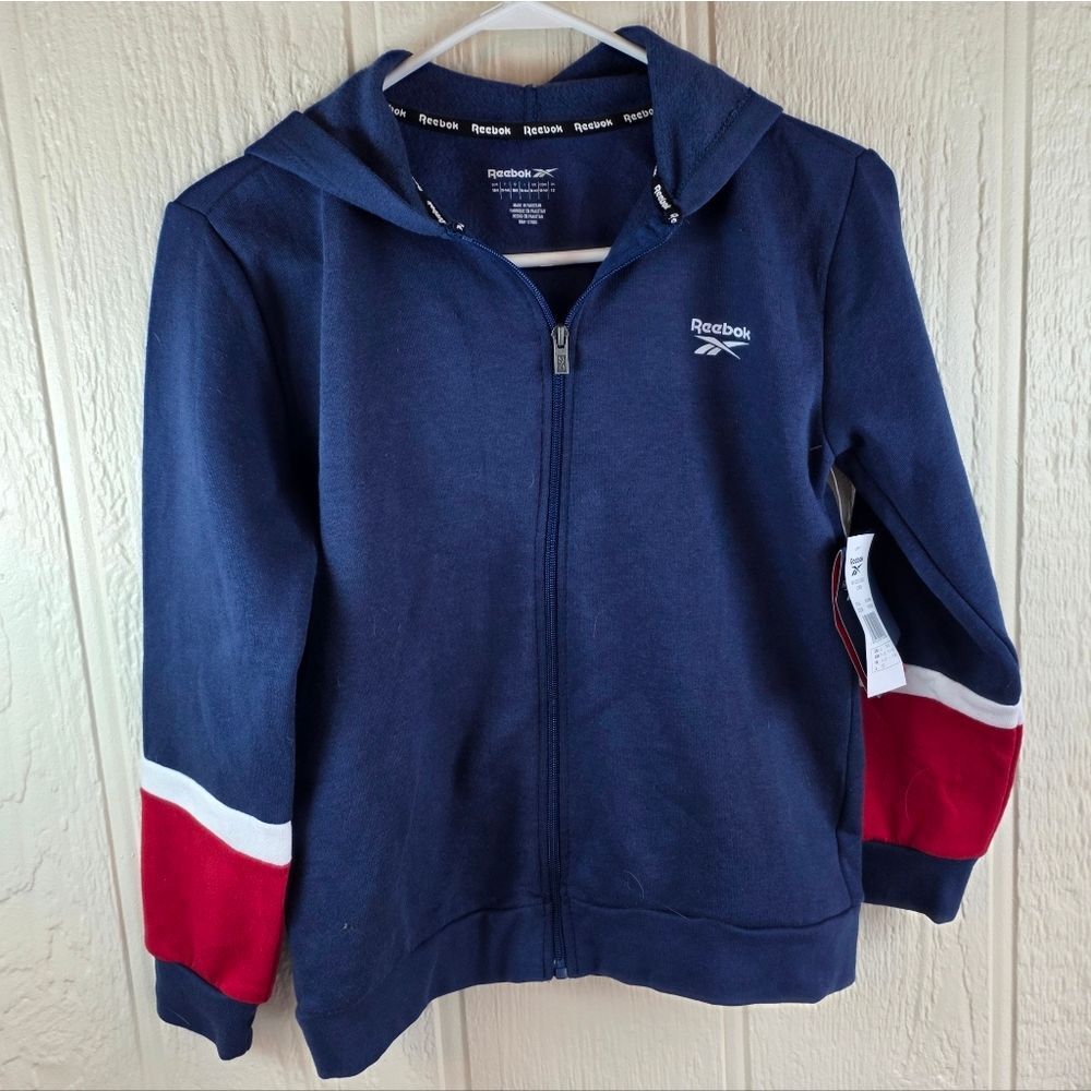 Reebok Boys Navy and Red Hoodie, Size 12